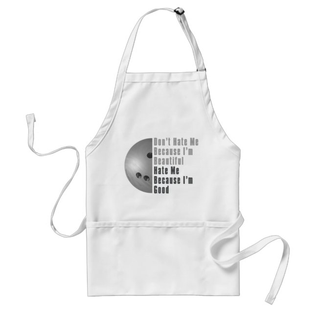 Im Beautiful Im Good Bowling Grey Standard Apron (Front)