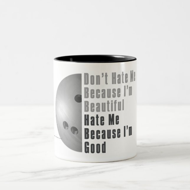 Im Beautiful Im Good Bowling Grey Two-Tone Coffee Mug (Center)