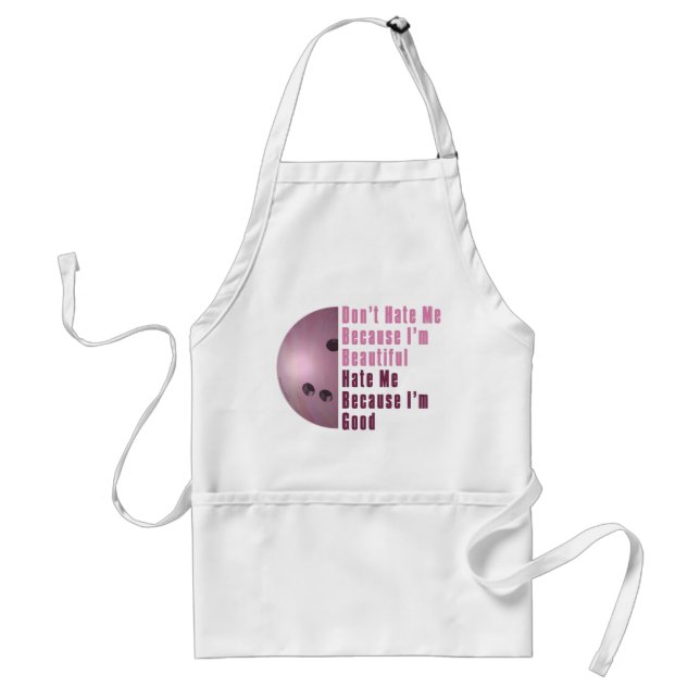 Im Beautiful Im Good Bowling Pink Standard Apron (Front)