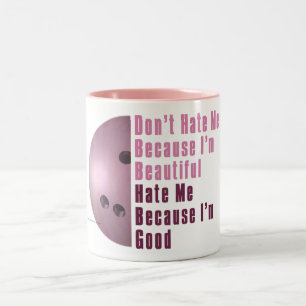 Im Beautiful Im Good Bowling Pink Two-Tone Coffee Mug