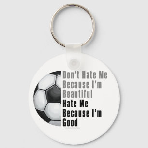 Im Beautiful Im Good Soccer Ball Key Ring