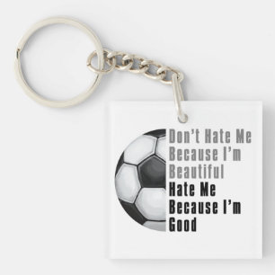 Im Beautiful Im Good Soccer Ball Key Ring