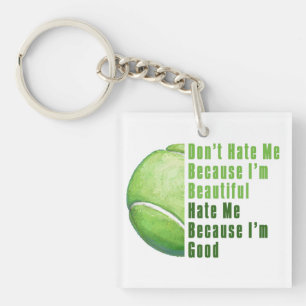 Im Beautiful Im Good Tennis Ball Key Ring