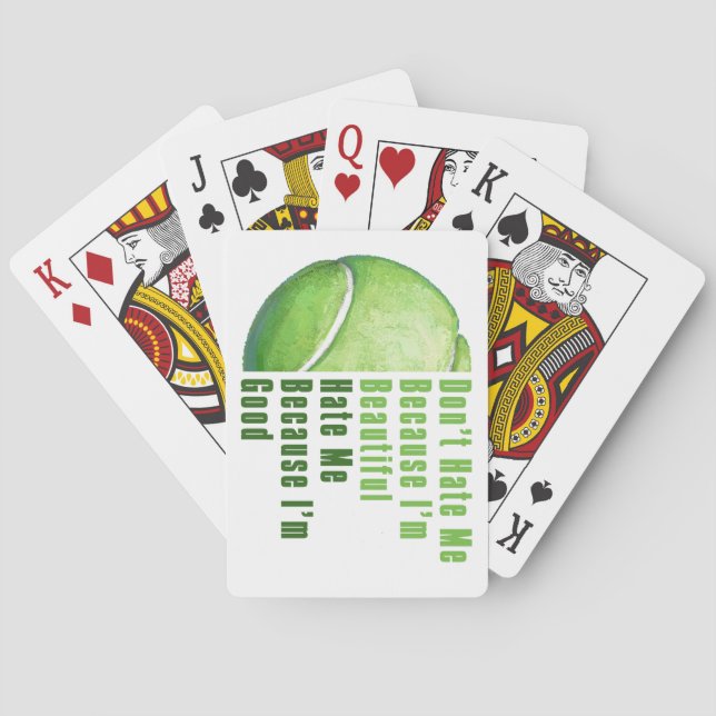 Im Beautiful Im Good Tennis Ball Playing Cards (Back)