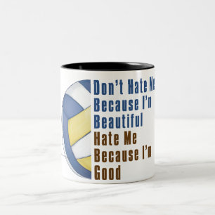 Im Beautiful Im Good Volleyball Two-Tone Coffee Mug