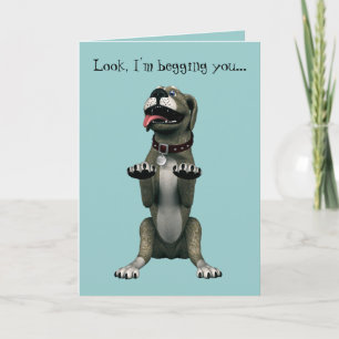 I'm begging you!-Apology/Cute Dog Card