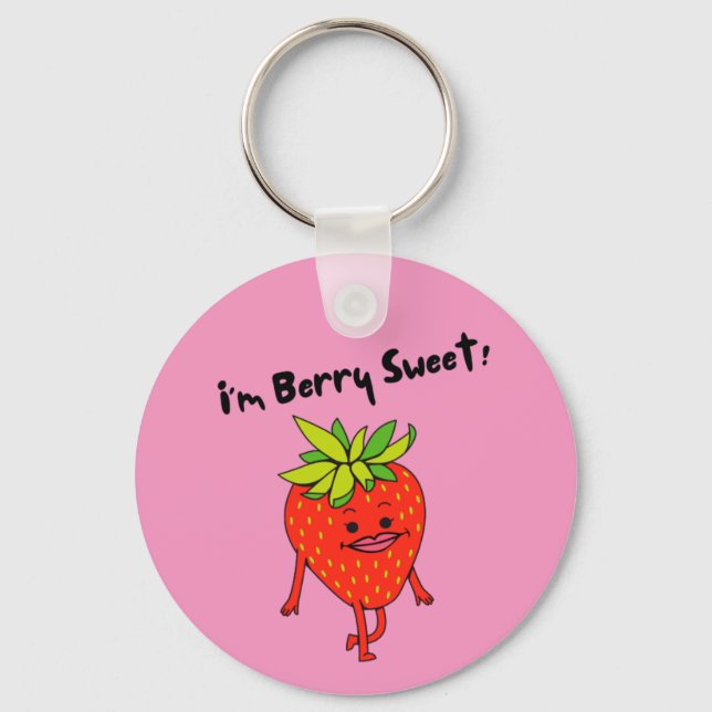 I'm Berry Sweet! - Funny Fruit Pun   Key Ring (Front)