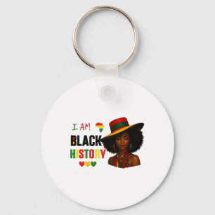 I'm Black History Month African American Afro Wome Key Ring