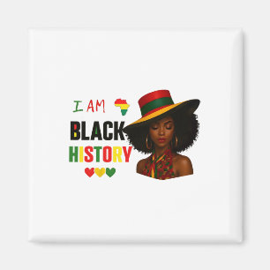 I'm Black History Month African American Afro Wome Magnet