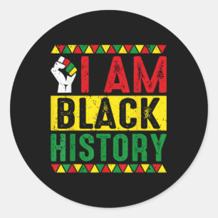 Im Black History Month African American History Ce Classic Round Sticker