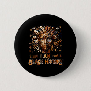 Im Black History Month Pride Melanin African Women 6 Cm Round Badge