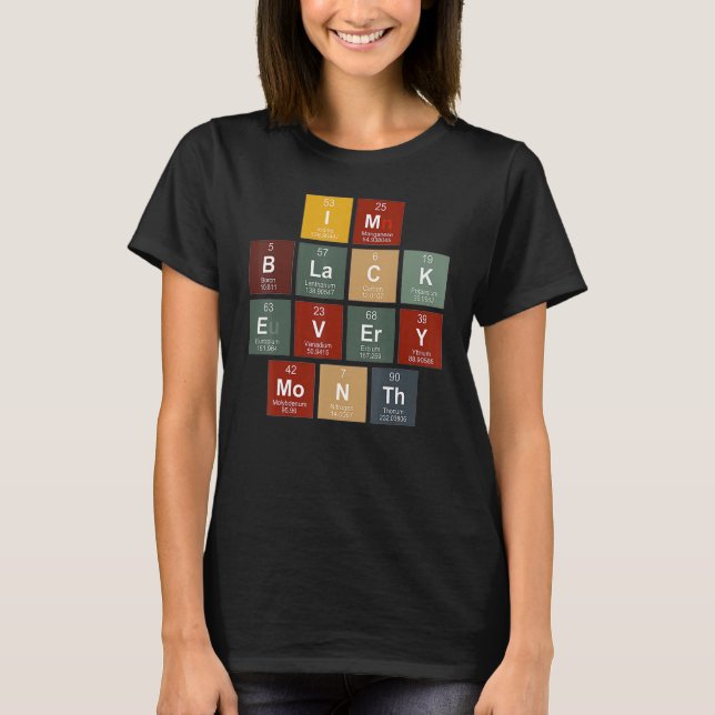 I'm Black History Month Science Periodic Table of  T-Shirt (Front)