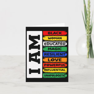 I'm Black Woman - African American Women Pride Jun Card