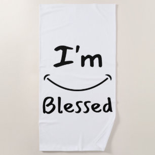 I'm Blessed Biblical Smile Beach Towel