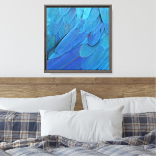 I'm blue - Macaw feathers Canvas Print