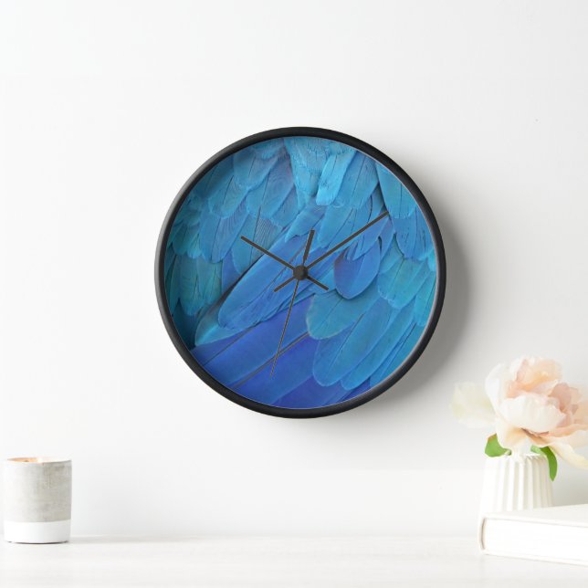 I'm blue - Macaw feathers Clock (Home)