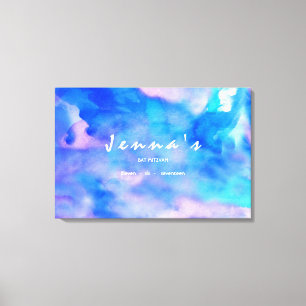 I'M BLUE WATERCOLOR Bat Mitzvah Sign In Board