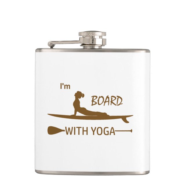 I'm Board With Yoga Hip Flask (Front)