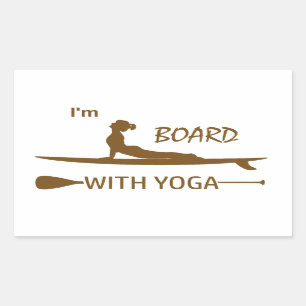 I'm Board With Yoga Rectangular Sticker
