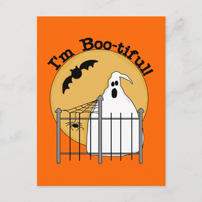 I'm Boo-tiful Halloween T-shirts and Gifts Postcard (Front)