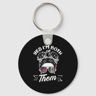 I'm both of them american mexican heritage tank to key ring