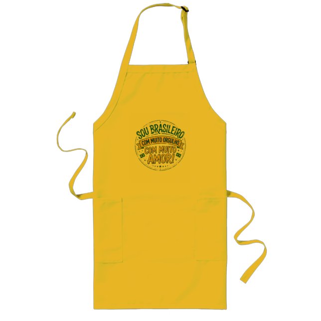 I'm Brazilian With Great Pride Vintage Long Apron (Front)