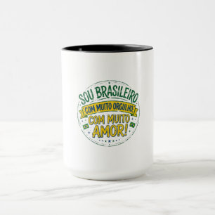 I'm Brazilian With Great Pride Vintage Mug