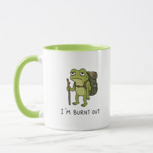I'm Burnt Out Funny Frog Hiking Design Mug