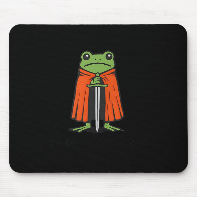 I'm Burnt Out M'lord Funny Knight Frog Meme Boys M Mouse Pad (Front)