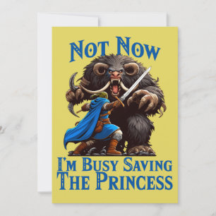 I'm Busy Saving The Princess Holiday Card