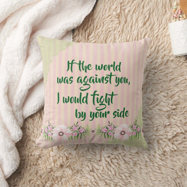 I'm by your side Encouragement Quote Cushion (Blanket)