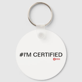 #I'M CERTIFIED button Key Ring