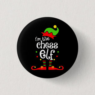 im  chess elf xmas family friend christmas gift 3 cm round badge