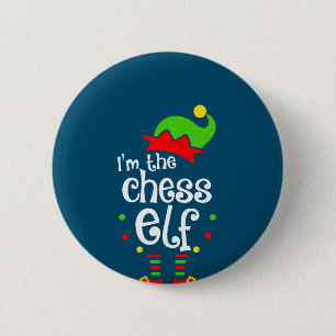 im  chess elf xmas family friend christmas gift 6 cm round badge