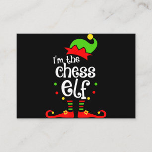 im chess elf xmas family friend christmas gift enclosure card