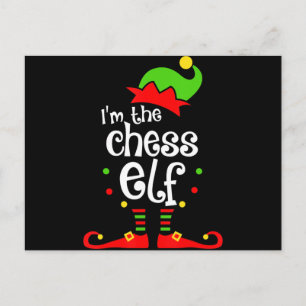 im  chess elf xmas family friend christmas gift holiday postcard