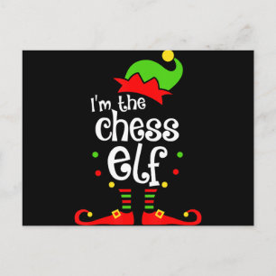 im chess elf xmas family friend christmas gift invitation postcard