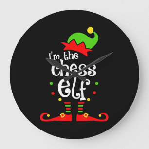 im chess elf xmas family friend christmas gift large clock