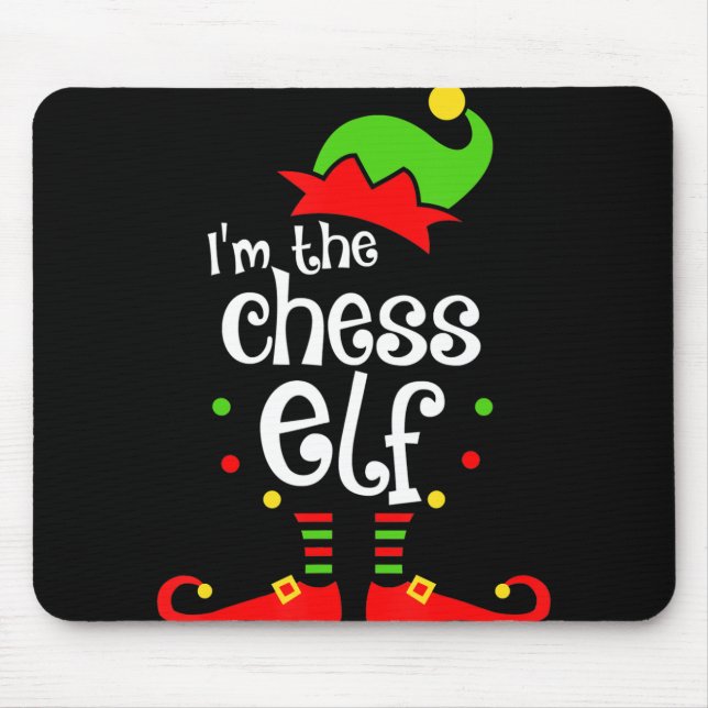 im  chess elf xmas family friend christmas gift mouse pad (Front)