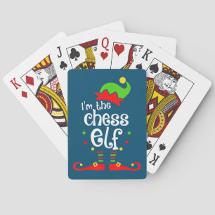 im chess elf xmas family friend christmas gift playing cards
