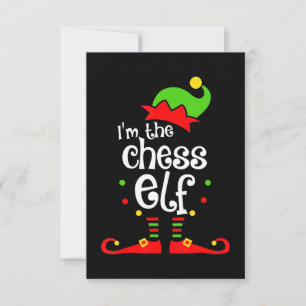 im chess elf xmas family friend christmas gift RSVP card