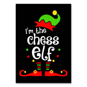 im chess elf xmas family friend christmas gift table number