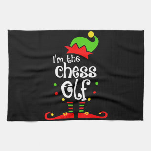 im  chess elf xmas family friend christmas gift tea towel