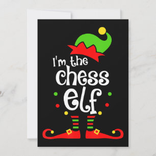 im  chess elf xmas family friend christmas gift thank you card