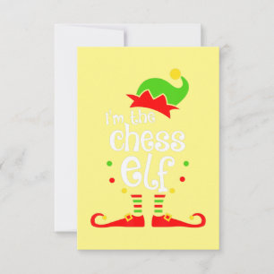 im chess elf xmas family friend christmas gift thank you card
