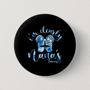 I'm Clearly Nana's Favourite Granddaughter Grandma 6 Cm Round Badge