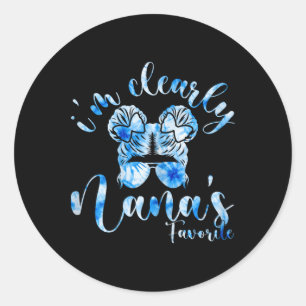 I'm Clearly Nana's Favourite Granddaughter Grandma Classic Round Sticker