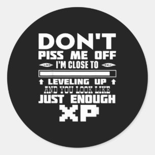 I'm Close To Leveling Up And You Look Like Xp Classic Round Sticker