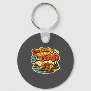I'm Coming To The Cottage Romance Hockey Coupl  Key Ring