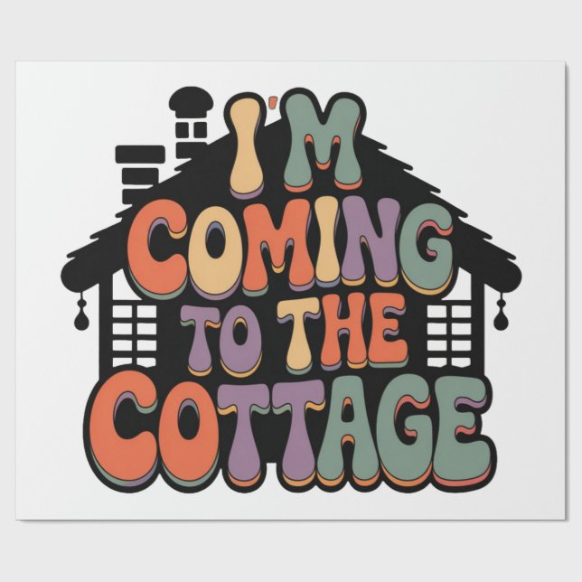 Im Coming to the Cottage Wrapping Paper (Flat)